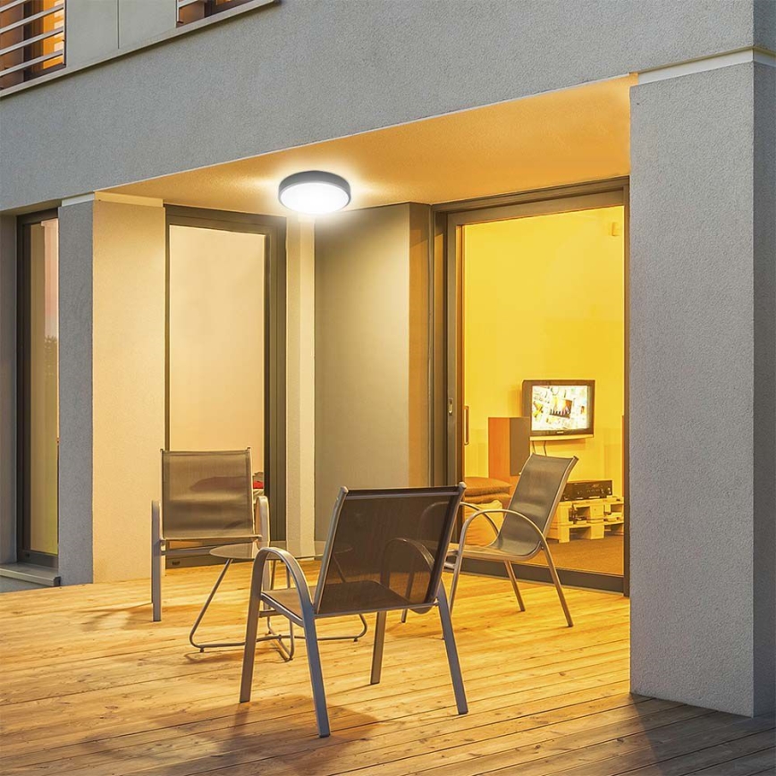 Φωτιστικό οροφής μπάνιου LED LED/18W/230V 3000K IP44 διάμετρος 22,5 cm μαύρο