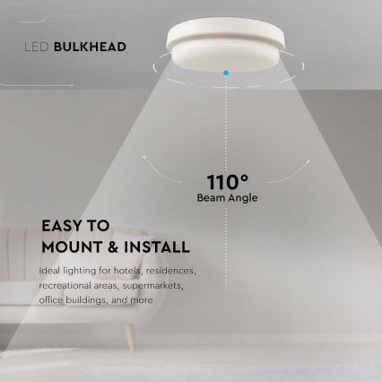 Φωτιστικό οροφής μπάνιου LED LED/18W/230V 3000K IP54 διάμετρος 19,5 cm