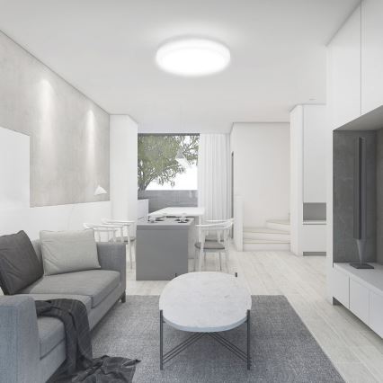 Φωτιστικό οροφής μπάνιου LED LED/18W/230V 4000K IP44 διάμετρος 22,5 cm λευκό