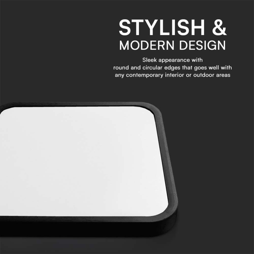 Φωτιστικό οροφής μπάνιου LED LED/24W/230V 3000K IP44 29,5x29,5 cm μαύρο