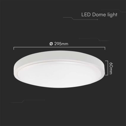 Φωτιστικό οροφής μπάνιου LED LED/24W/230V 6500K IP44 διάμετρος 29,5 cm λευκό