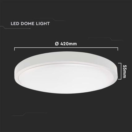 Φωτιστικό οροφής μπάνιου LED LED/30W/230V 3000K IP44 διάμετρος 42 cm λευκό
