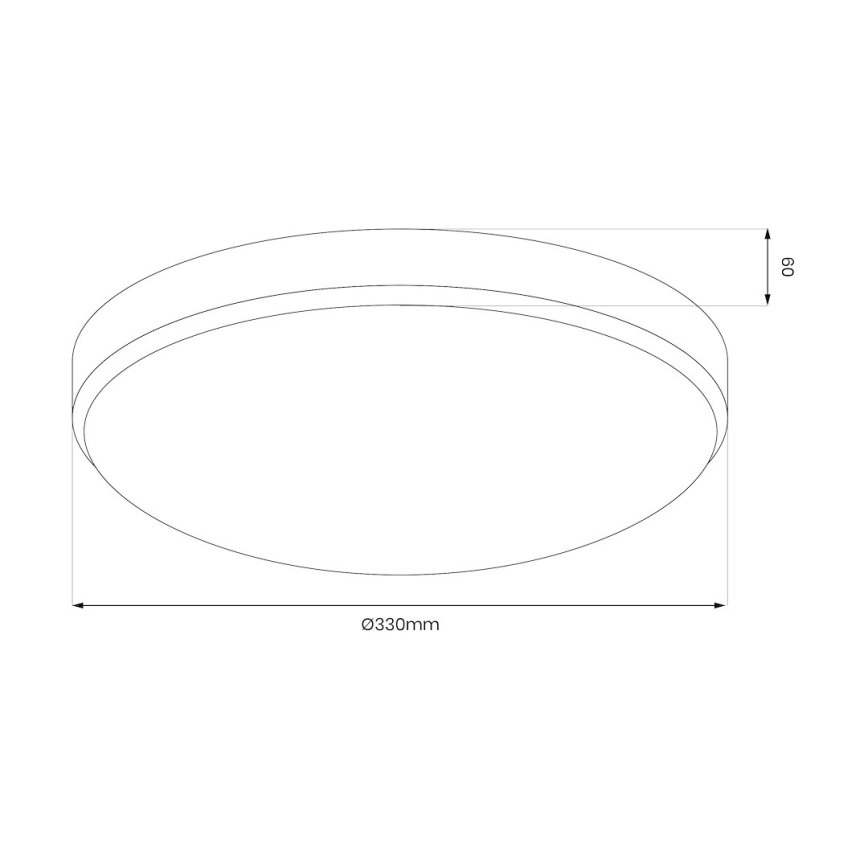 Φωτιστικό οροφής μπάνιου LED MAYA LED/15W/230V διάμετρος 33 cm IP44 μαύρο