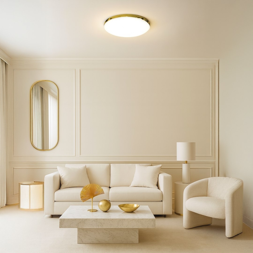 Φωτιστικό οροφής μπάνιου LED MAYA LED/15W/230V διάμετρος 33 cm IP44 χρυσό