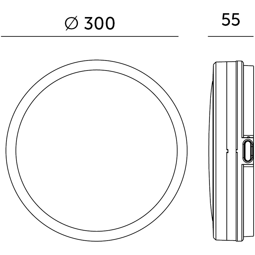 Φωτιστικό οροφής μπάνιου LED NAIROS LED/18W/230V 3000/4000/6500K IP65 διάμετρος 30 cm λευκό