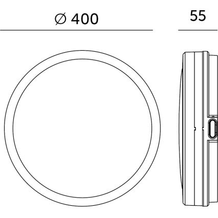 Φωτιστικό οροφής μπάνιου LED NAIROS LED/36W/230V 3000/4000/6500K IP65 διάμετρος 40 cm λευκό