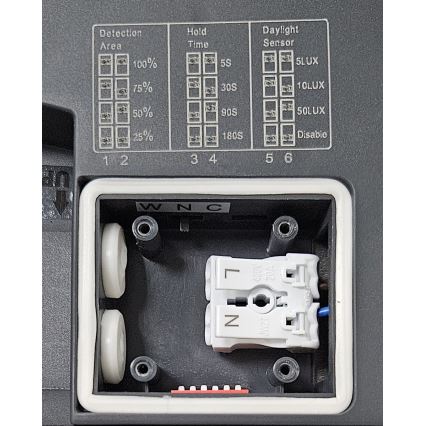 Φωτιστικό οροφής μπάνιου LED με αισθητήρα ELLÉ LED/24W/230V 3000/4000/6500K διάμετρος 26 cm IP54 ανθρακί