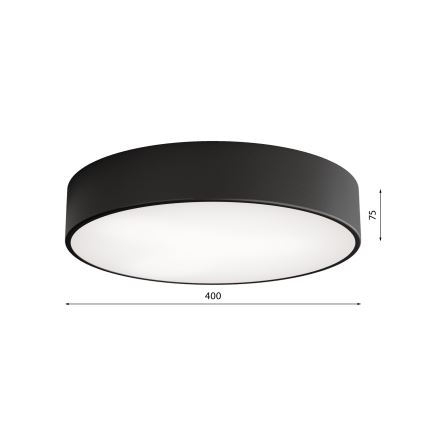 Φωτιστικό οροφής μπάνιου με αισθητήρα CLEO 3xE27/24W/230V, Ø 40 cm, μαύρο, IP54