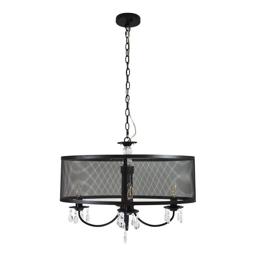 Φωτιστικό οροφής με αλυσίδα BRESSO 4xE14/12W/230V μαύρο