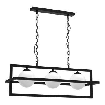 Φωτιστικό οροφής με αλυσίδα DIEGO 3xE14/40W/230V μαύρο