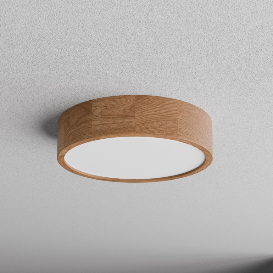 Φωτιστικό οροφής με αισθητήρα CLEO 3xE27/24W/230V pr. 37,5 cm σε χρώμα δρυός