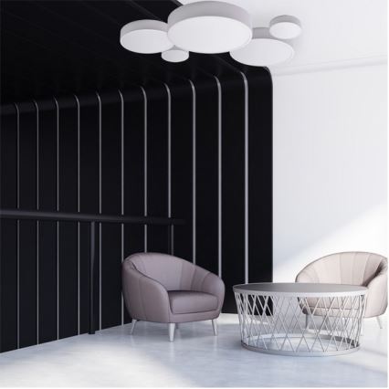 Φωτιστικό οροφής CLEO με αισθητήρα κίνησης και φωτοκύτταρο, 3xE27/24W/230V, διάμετρος 40 cm, λευκό