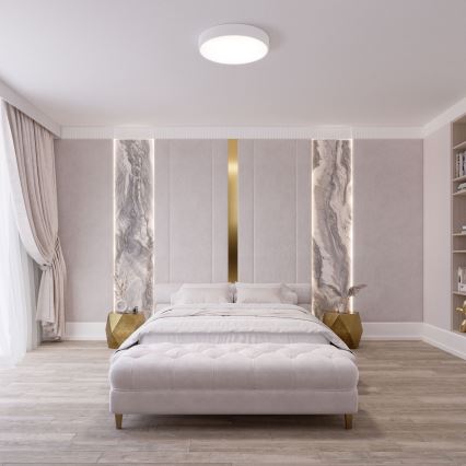 Φωτιστικό οροφής CLEO με αισθητήρα κίνησης και αισθητήρα σούρουπου, 4xE27/24W/230V, Ø 50 cm, λευκό