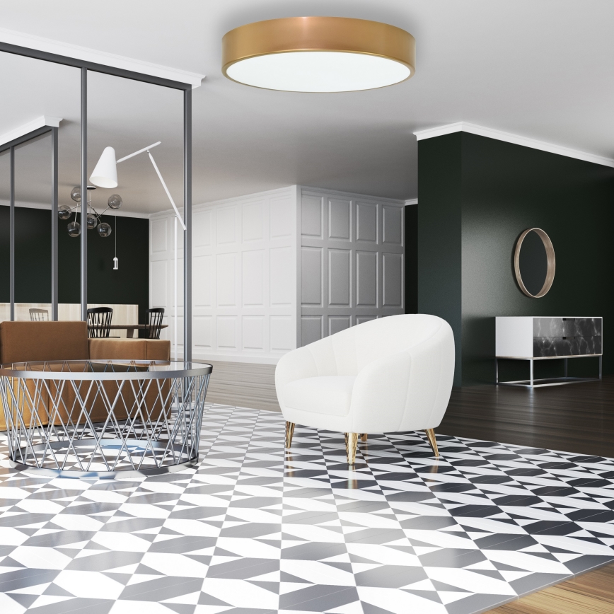 Φωτιστικό οροφής με αισθητήρα CLEO 4xE27/24W/230V δ. 50 cm χρυσό