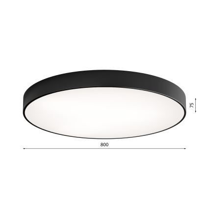 Φωτιστικό οροφής με αισθητήρα CLEO 6xE27/24W/230V δ. 80 cm μαύρο