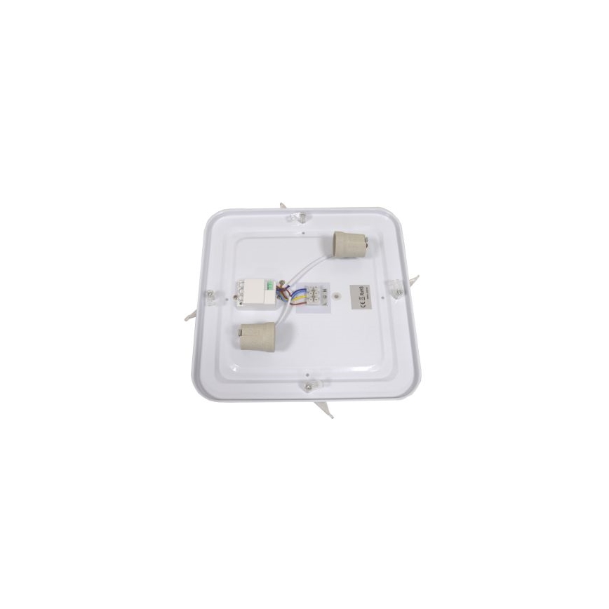 Φωτιστικό οροφής με αισθητήρα WILTON 2xE27/60W/230V 33x33 cm ανθρακί