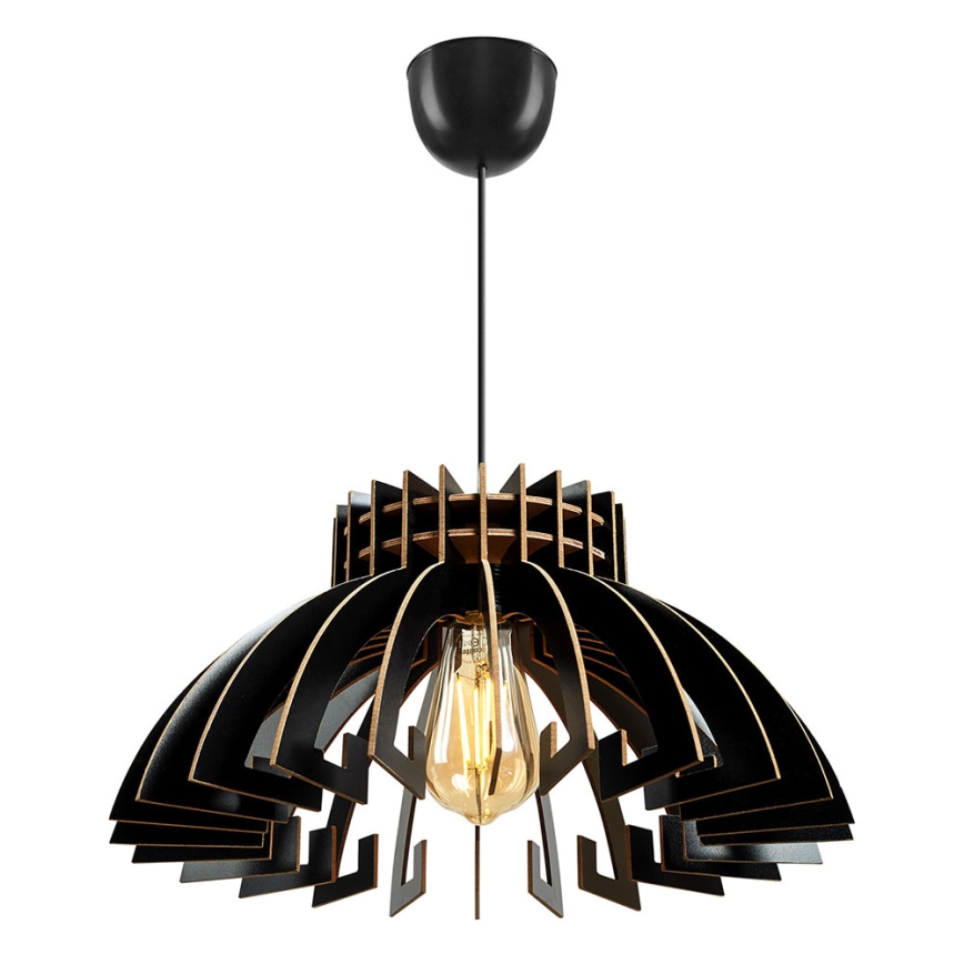 Φωτιστικό οροφής με καλώδιο 1xE27/60W/230V μαύρο διάμετρος 39 εκ.