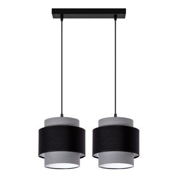 Φωτιστικό οροφής με καλώδιο 2xE27/60W/230V γκρι