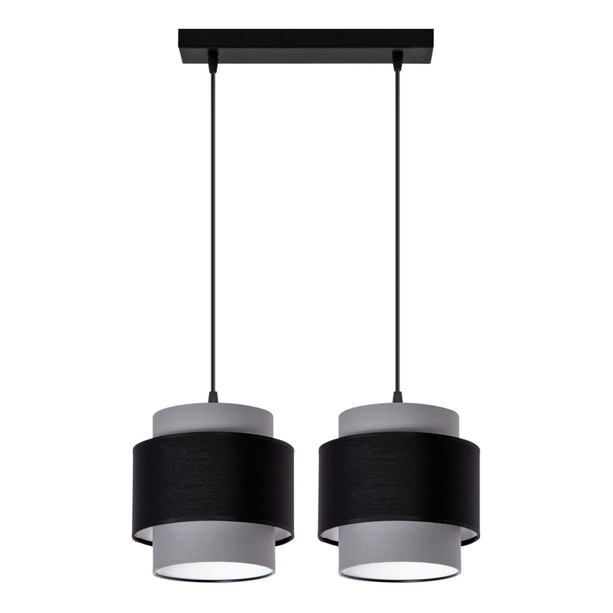 Φωτιστικό οροφής με καλώδιο 2xE27/60W/230V γκρι