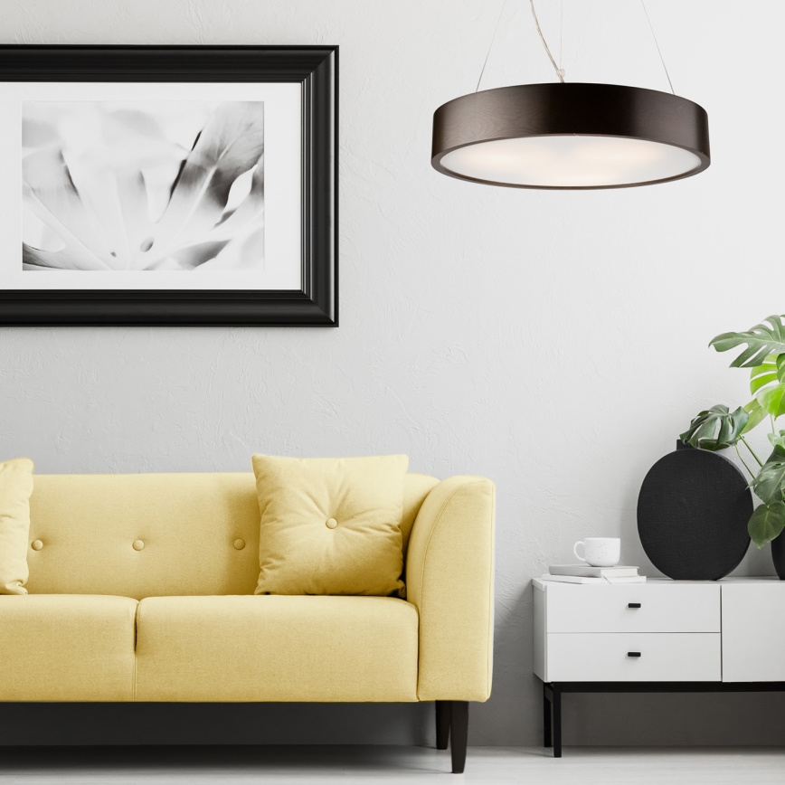 Φωτιστικό οροφής με καλώδιο 3xE27/60W/230V, διάμετρος 47 εκ., πεύκο