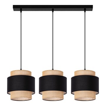 Φωτιστικό οροφής με καλώδιο 3xE27/60W/230V μπεζ