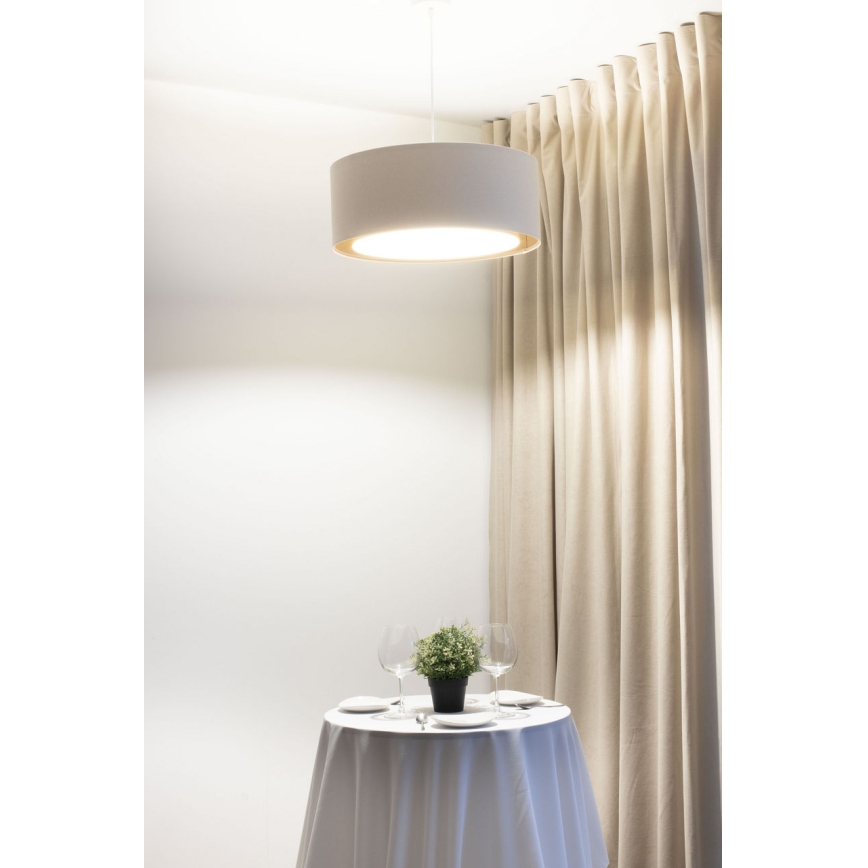 Φωτιστικό οροφής με καλώδιο BOHO TRINITI 1xE27/60W/230V Ø 50 cm σε εκρού απόχρωση