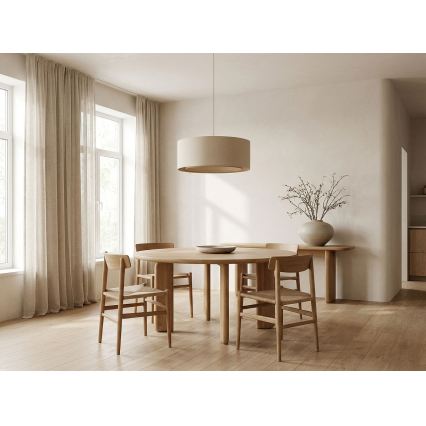 Φωτιστικό οροφής με καλώδιο BOHO TRINITI 1xE27/60W/230V Ø 50 cm σε εκρού απόχρωση