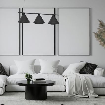 Φωτιστικό οροφής με καλώδιο CAPITAL 3xGX53/15W/230V μαύρο