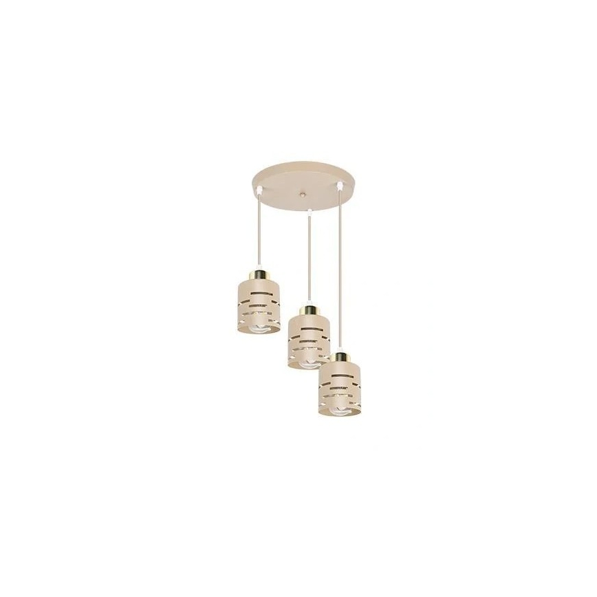 Φωτιστικό οροφής με καλώδιο ELEN 3xE27/35W/230V Ø 29 cm μπεζ/χρυσό