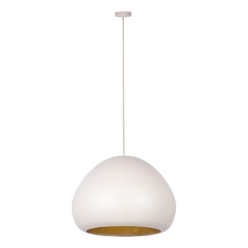 Φωτιστικό οροφής με καλώδιο LAVA 1xE27/15W/230V κρεμ/χρυσό