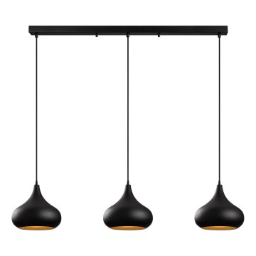 Φωτιστικό οροφής με καλώδιο MUBA 3xE27/40W/230V μαύρο