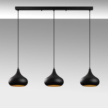 Φωτιστικό οροφής με καλώδιο MUBA 3xE27/40W/230V μαύρο