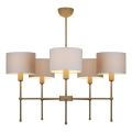 Φωτιστικό οροφής με ράβδο MADELA 5xE14/40W/230V λευκό/μπεζ