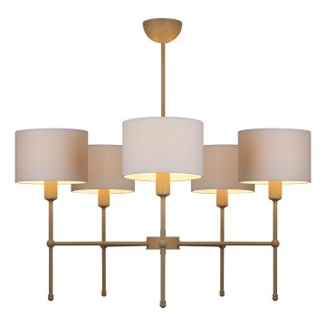 Φωτιστικό οροφής με ράβδο MADELA 5xE14/40W/230V λευκό/μπεζ