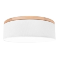 Φωτιστικό οροφής BENITA 2xE27/25W/230V διάμετρος 48 cm λευκό/δρυς