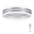 Φωτιστικό οροφής LED Dimmable SMART CORAL LED/24W/230V λευκό/ασημί + τηλεχειριστήριο
