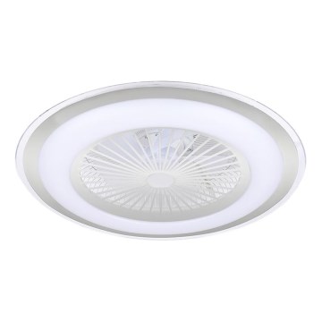 Φωτιστικό οροφής LED Dimmable με ανεμιστήρα ZONDA LED/48W/230V 3000-6000K ασημί + τηλεχειριστήριο