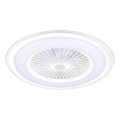 Φωτιστικό οροφής LED Dimmable με ανεμιστήρα ZONDA LED/48W/230V 3000-6000K λευκό + τηλεχειριστήριο