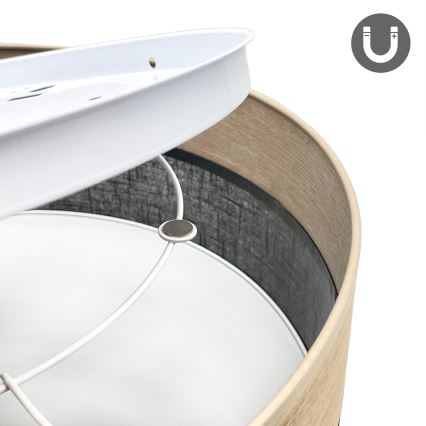 Φωτιστικό οροφής LED SIRJA WOOD LED/36W/230V διάμετρος 45 cm μαύρο/δρυς