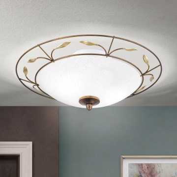 Φωτιστικό οροφής LUCA 2xE14/40W/230V διάμετρος 40 cm μπρονζέ/πατίνα