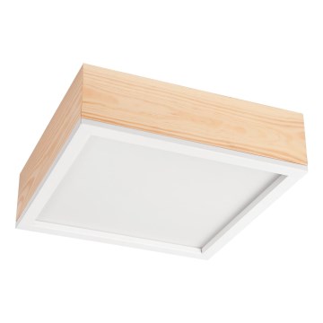 Φωτιστικό οροφής NATURAL SQUARE 2xE27/15W/230V 31x31 cm πεύκο/λευκό