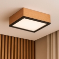Φωτιστικό οροφής OAK SQUARE 2xE27/15W/230V 31x31 cm δρυς/μαύρο