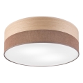 Φωτιστικό οροφής SIRJA WOOD 2xE27/15W/230V διάμετρος 45 cm καφέ/δρυς