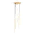 Φωτιστικό οροφής με καλώδιο COLLET 5xG9/40W/230V διάμ. 30 εκ. χρυσό
