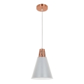 Φωτιστικό οροφής με καλώδιο SHADE 1xE27/15W/230V σε χαλκό/γκρι