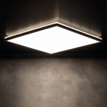 Φωτιστικό οροφής μπάνιου LED AZPO LED/22W/230V 42x42 cm IP54 μαύρο