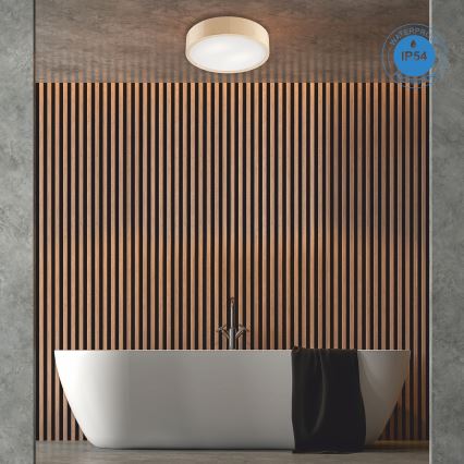 Φωτιστικό οροφής μπάνιου NATURAL 3xE27/15W/230V IP54 πεύκο ? 37 εκ.
