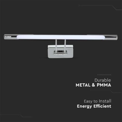 Φωτισμός καθρέφτη LED LED/9W/230V 3000K 50cm γυαλιστερό χρώμιο