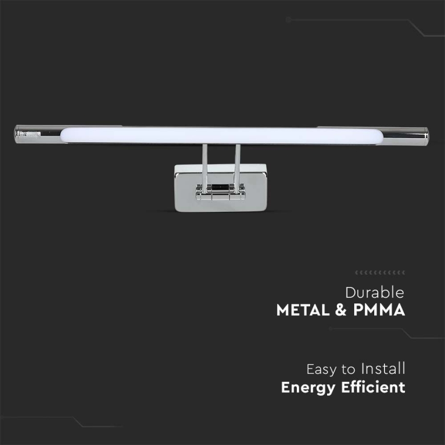 Φωτισμός καθρέφτη LED LED/9W/230V 3000K 50cm γυαλιστερό χρώμιο
