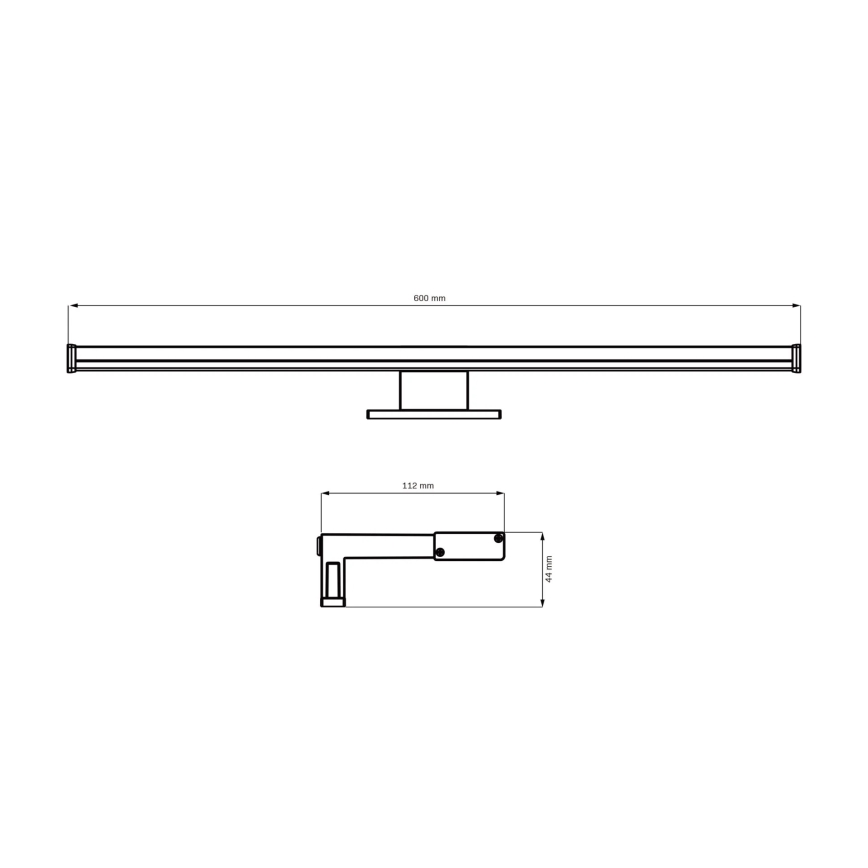 Φωτισμός καθρέφτη μπάνιου LED ELBA LED/12W/230V 4000K 60 cm IP44 γυαλιστερό χρώμιο
